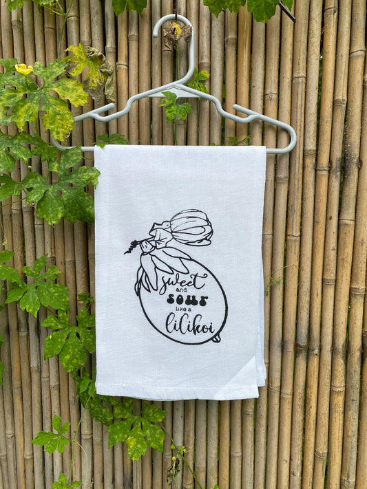 Sweet + Sour like a lilikoi Tea Towel