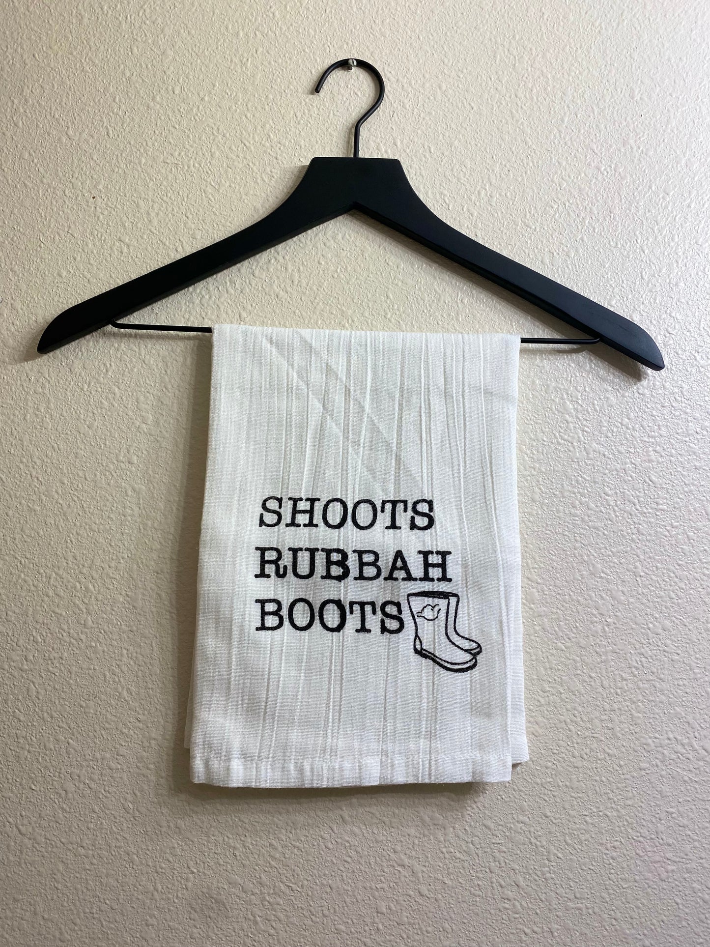 Shoots Rubbah Boots Tea Towel